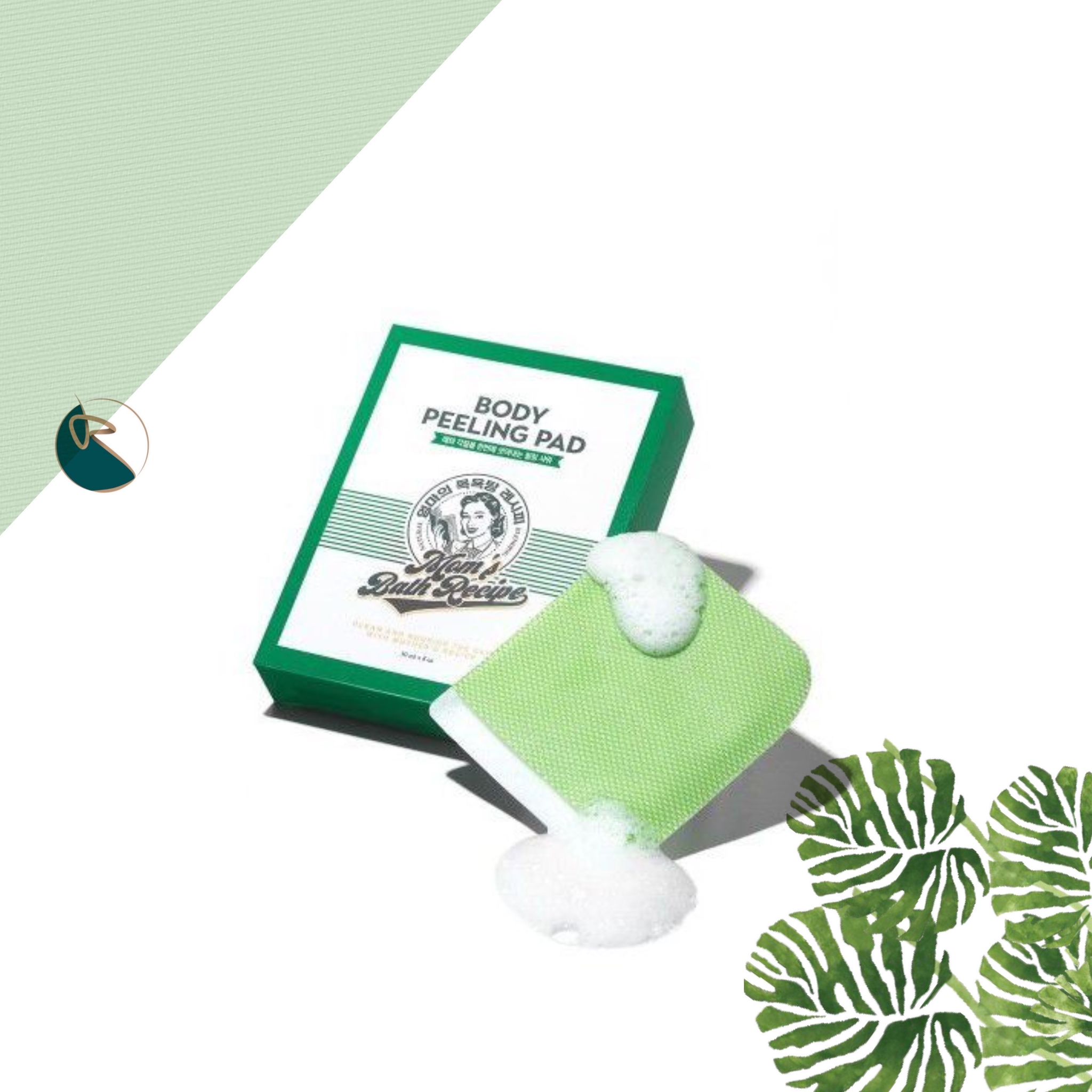 Mom's Bath Recipe Body Peeling Pad 25ml 8Pcs - Green